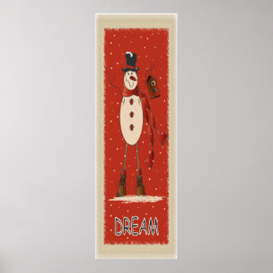 Póster Dream Snowman   Navidad