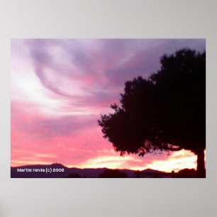 Póster Dream Sunset Tree