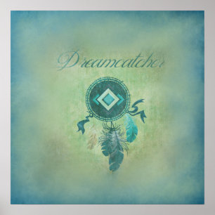 Póster Dreamcatcher en un fondo verde y sabroso