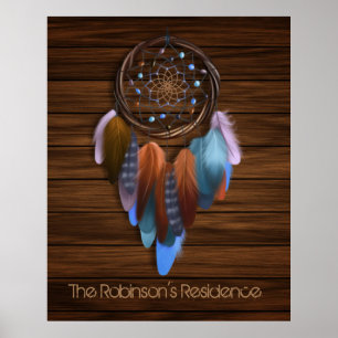 Póster Dreamcatcher nativo americano