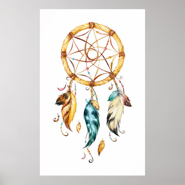 Póster Dreamcatcher serie nativa estadounidense 1 (Frente)