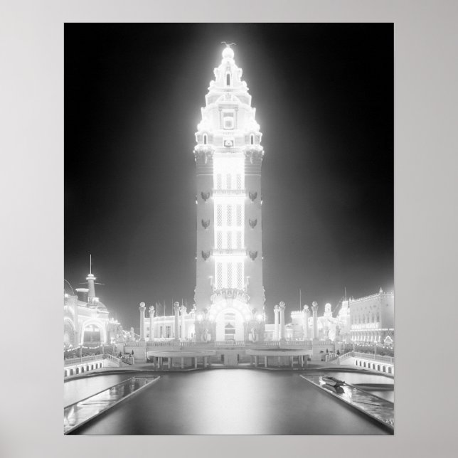 Póster Dreamland en Coney Island, 1905. Foto de cosecha d (Frente)