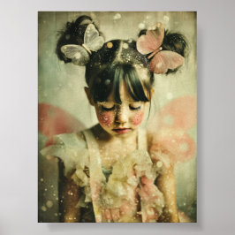 Póster Dreamlike Children Portrait | Butterfly Whisper