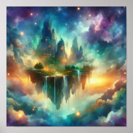 Póster Dreamlike Sky Islands – Back to School Poster