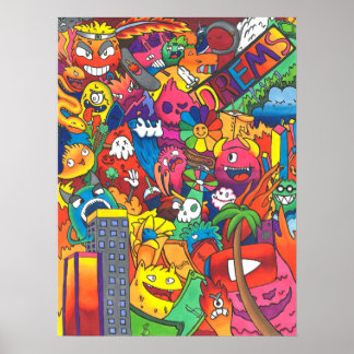Póster Dreams Doodle Poster