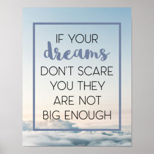 Póster Dreams Scare You Cita