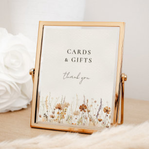 Póster Dreamy Autumn Wildflower Cards and Gifts Rótulo