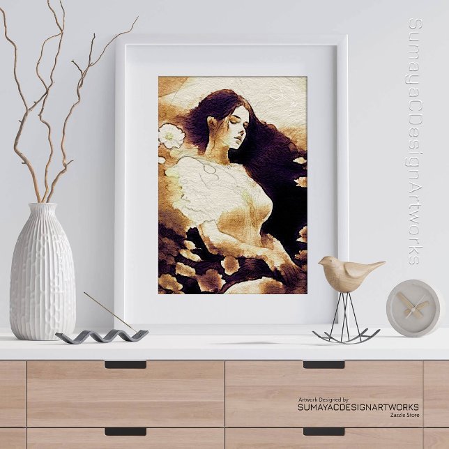 Póster Dreamy Chica retrato Poster Wall Art (Subido por el creador)