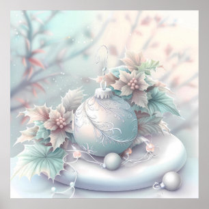 Póster Dreamy Christmas Ornament Poster
