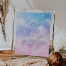 Dreamy Cloud Bridal Shower Personalizado Rótulo