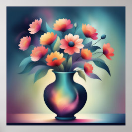 Póster Dreamy Floral Glow