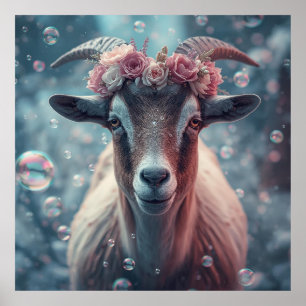 Póster Dreamy Goat Art