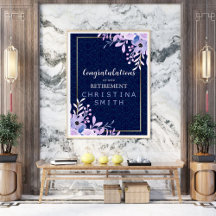 Dreamy Lilac Pastel Watercolor Retirement Fiesta