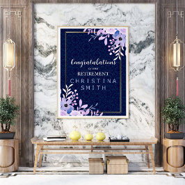 Póster Dreamy Lilac Pastel Watercolor Retirement Fiesta