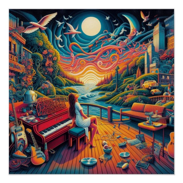 Póster Dreamy Riverfront Harmony (Anverso)