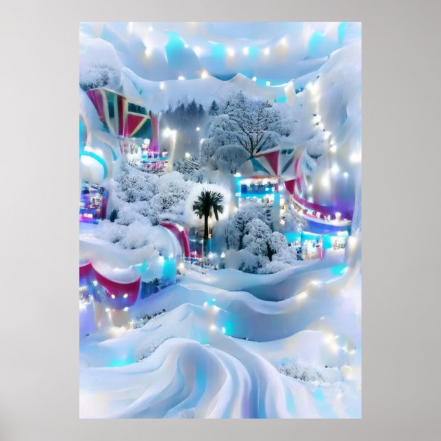 Póster Dreamy Winter Wonderland Lights (Frente)