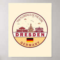 Dresden Alemania City Skyline Emblem