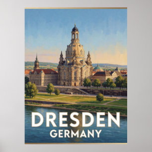 Póster Dresden Alemania punto de referencia barroco Vista