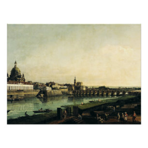 Póster Dresden de la ribera derecha del Elba