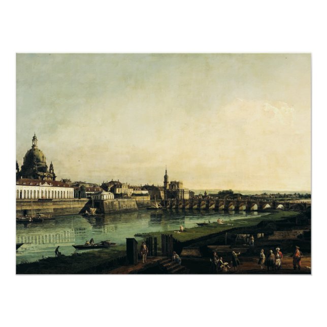 Póster Dresden de la ribera derecha del Elba (Anverso)