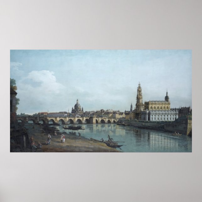 Póster Dresden Elbufer Vedute - Canaletto - Bellotto (Frente)