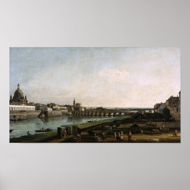 Póster Dresden Elbufer Vedute - Canaletto - Bellotto (Frente)
