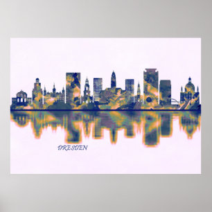 Póster Dresden Skyline