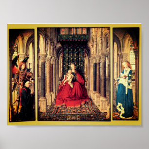 Póster Dresden Triptych (por Jan van Eyck, 1437)