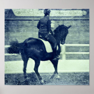Póster Dressage Grunge