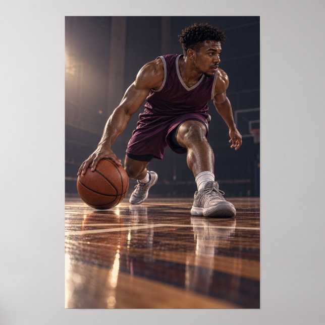 Póster Drible de Crossover de Baloncesto – Deporte Interi (Frente)