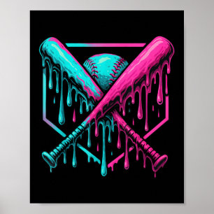 Póster Drip Boys Bat De Béisbol Y