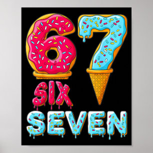 Póster Drip de béisbol número 67 Jugador 67 Meme Helado D