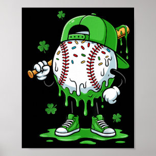 Póster Drip de béisbol para niños helado Drip Pla de béis