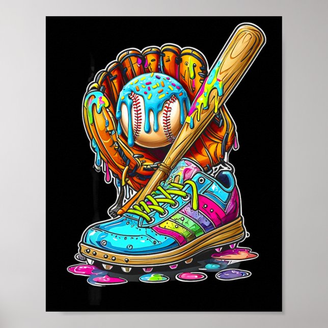 Póster Drip de helado Vender cosas Guante de drip suave T (Frente)