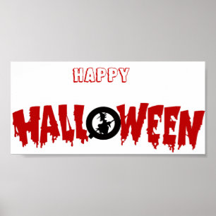 Póster dripping halloween text-poster