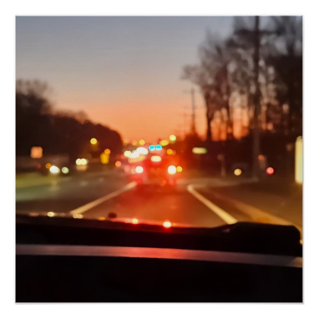 Póster Driving at Dusk (Anverso)