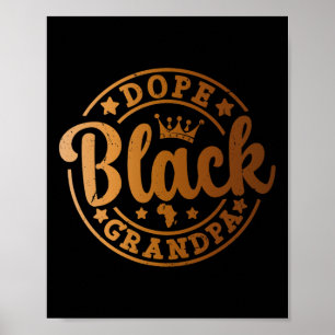 Póster Droga Abuelo Negro Melanina Afroamericano Negro 