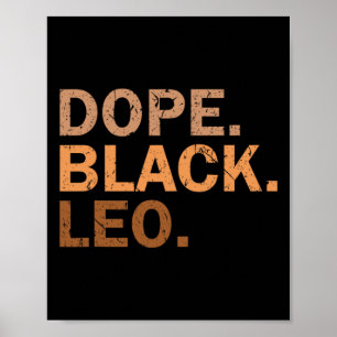 Póster Droga Leo Negro Melanina Africano Zodíaco Leo