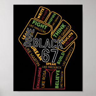 Póster Droga Negro 67 Mes de la Historia Negra Seis Siete