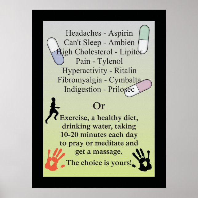 Póster Drogas o recibir un masaje (Frente)