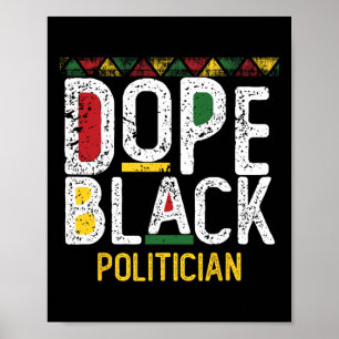 Póster Drogas Político Negro Mes de la Historia Negra