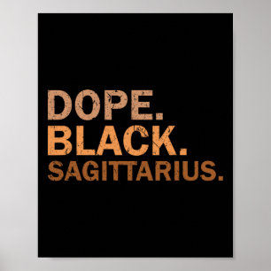 Póster Drogas Sagitario Negro Melanina Africano Zodiaco S