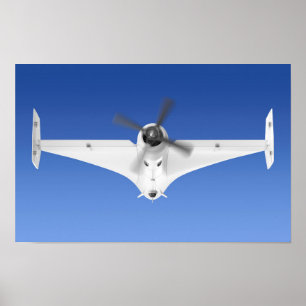 Póster Dron de vigilancia militar de hélice