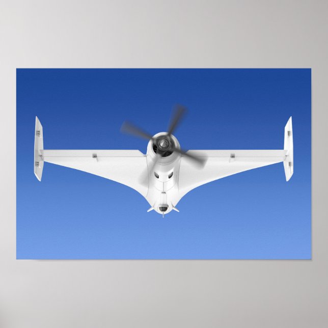 Póster Dron de vigilancia militar de hélice (Frente)