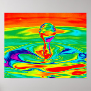 Póster Droplet de agua en Poster/impresión de colores psi