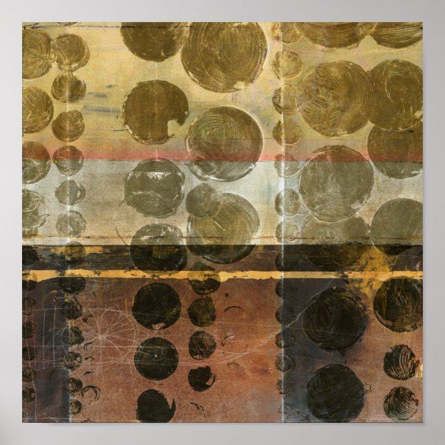 Póster Dropletas verdes circulares (Frente)