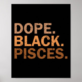 Póster Drug Black Pisces Melanin African Zodiac Pisces 