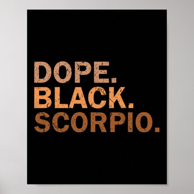 Póster Drug Black Scorpio Melanin African Zodiac Scorpio  (Frente)