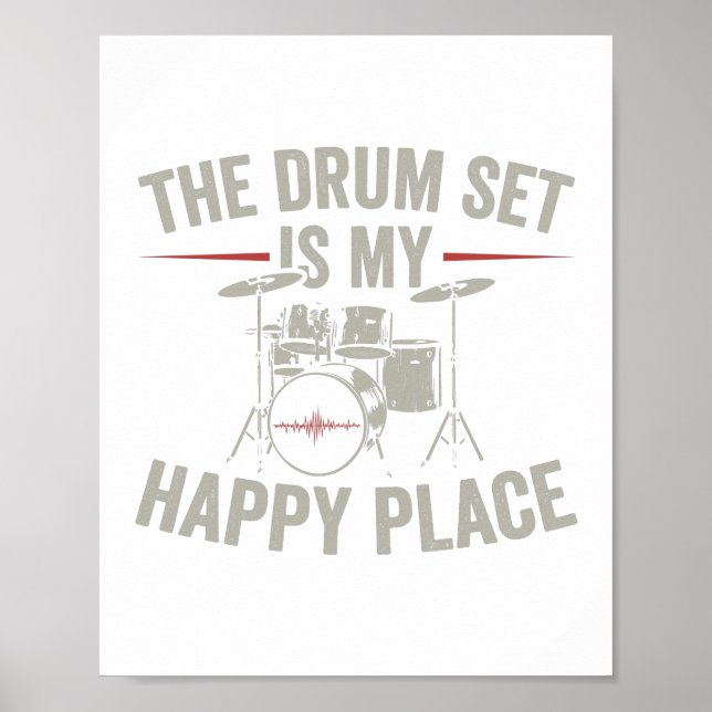 Póster Drummer | Band drums musician gifts (Frente)