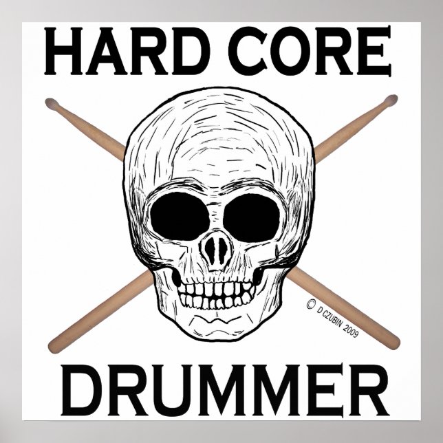 Póster Drummer de núcleo duro (Frente)